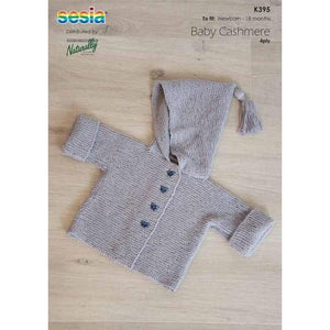K395 4ply Baby Tasselled Hooded Jacket pattern 