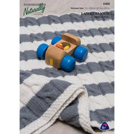 K400 Baby Blanket with Stripes and Cables Pattern in DK / 8Ply 