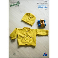 K435 Owl Sweater & Hat (6 months to 3 years) Pattern in 4Ply 
