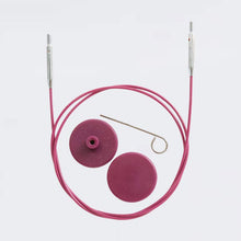 Load image into Gallery viewer, KnitPro Stainless Steel Interchangeable Cables 360 deg Swivel 29cm cable makes 50cm 
