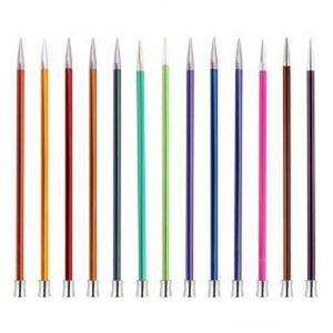 KnitPro Zing Metal Straight Needles - 25cm, 30cm, 35cm and 40cm lengths