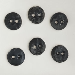 Locally Handmade Ceramic Buttons 18mm Black 