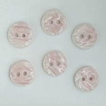Load image into Gallery viewer, Locally Handmade Ceramic Buttons 18mm Pink 
