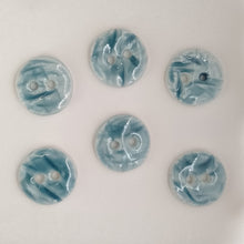 Load image into Gallery viewer, Locally Handmade Ceramic Buttons 18mm Teal 
