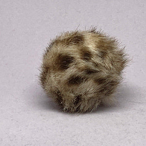 Mokuba faux fur pom pom balls 50mm - Mottle #10 white and mink brown