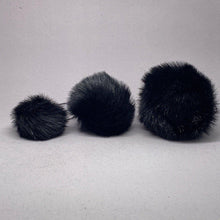 Load image into Gallery viewer, Mokuba faux fur pom pom balls small 45mm - #3 black
