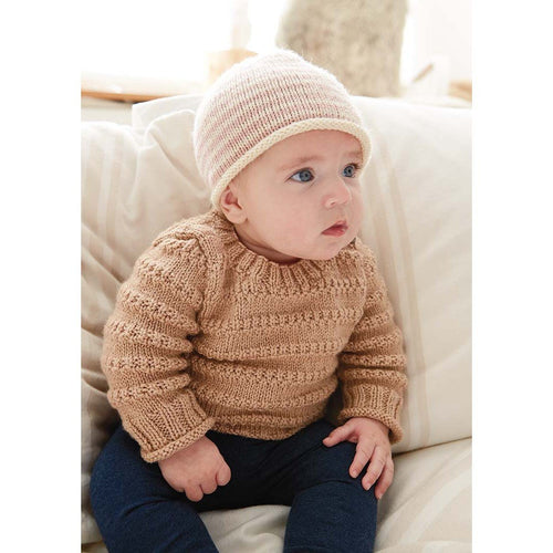 Rowan Aida Baby Striped Hat Pattern