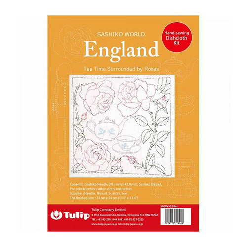 Sashiko World - England Tea Time Surrounded by Roses Kit 