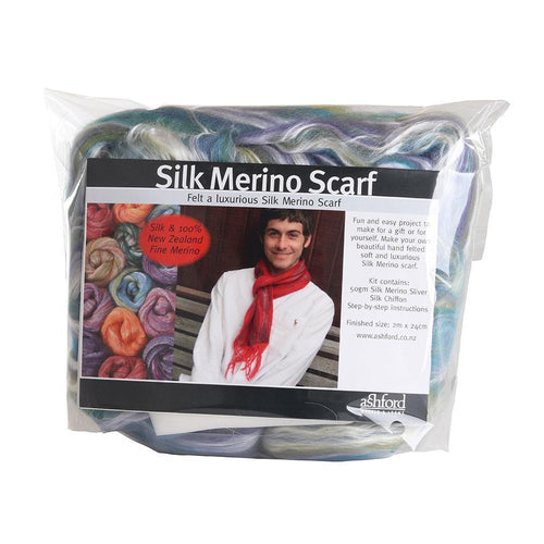Silk Merino Scarf Kit Salvia