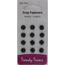 Load image into Gallery viewer, Snap Fasteners Black 7mm 
