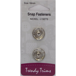 Snap Fasteners Nickel 18mm 