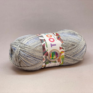 Tootsies 4ply Fine Merino Sock Yarn 459 Greys + Blues 